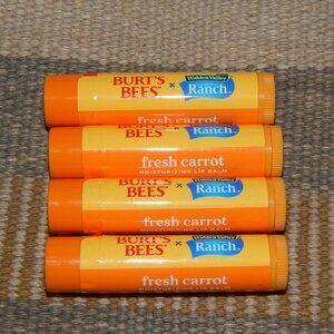 4 Burt's Bees FRESH CARROT .15oz Lip Balms From Hidden Valley Ranch Set Burts